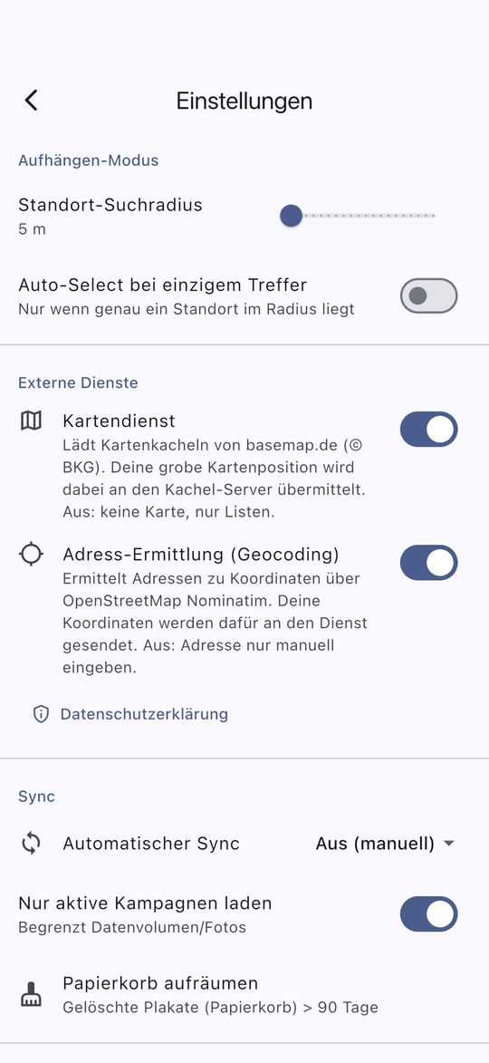 Einstellungen